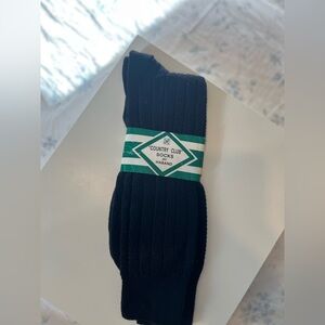 Vintage Haband Country Club Black Dress Socks Large
